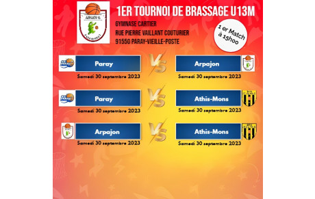 1er Tournoi  de brassage U13M