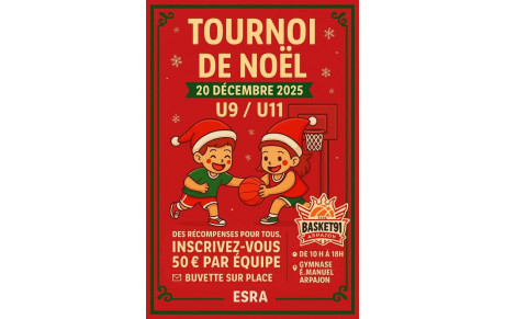 Tournoi de Noël U09/U11  20 Décembre 2025