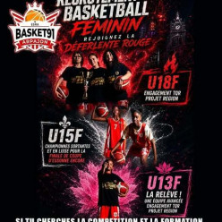 Recrutement Féminin U13F- U15F-U18F rejoignez la déferlante rouge !